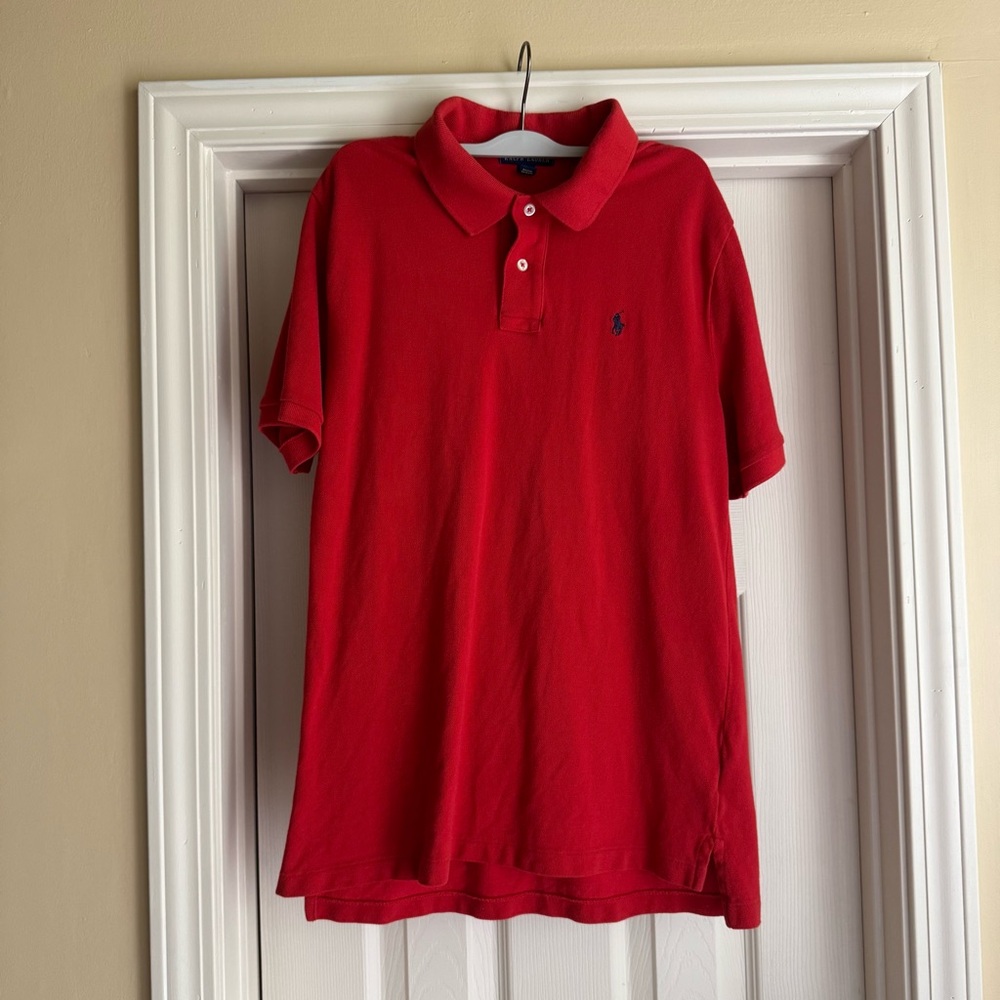POLO RALPH LAUREN Polo Shirt Youth XL Sz 18-20 Red Classic Fit